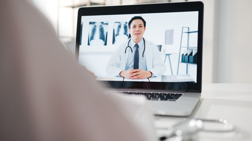 A patient is consulting a doctor online